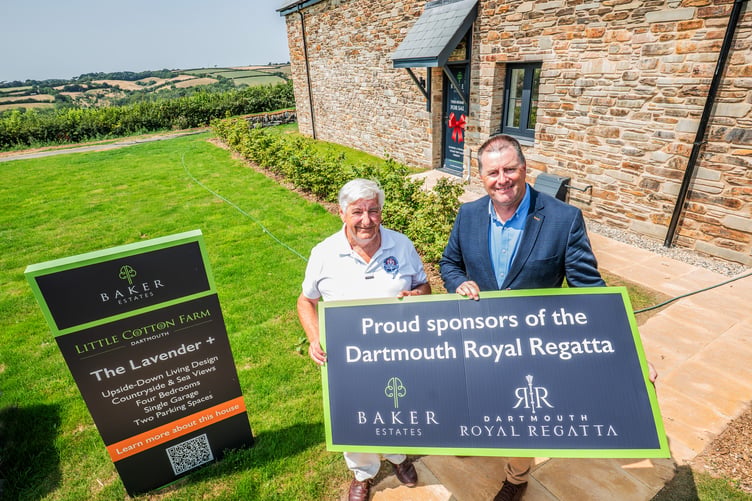 Photo caption: Graham Hutton, Deputy Managing Director and Hilary Bastone, President of the Port of Dartmouth Royal Regatta.