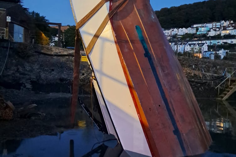 Dart Harbour Sunken boat