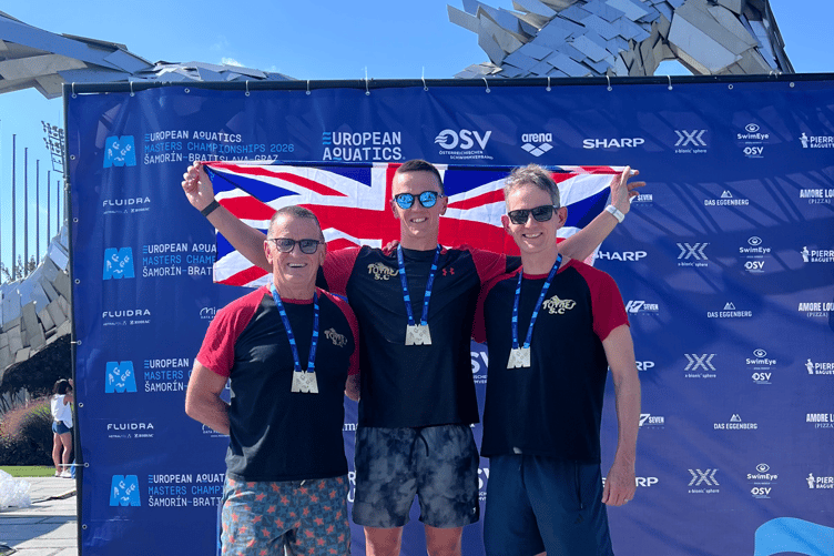 Totnes swimmers in Slovakia