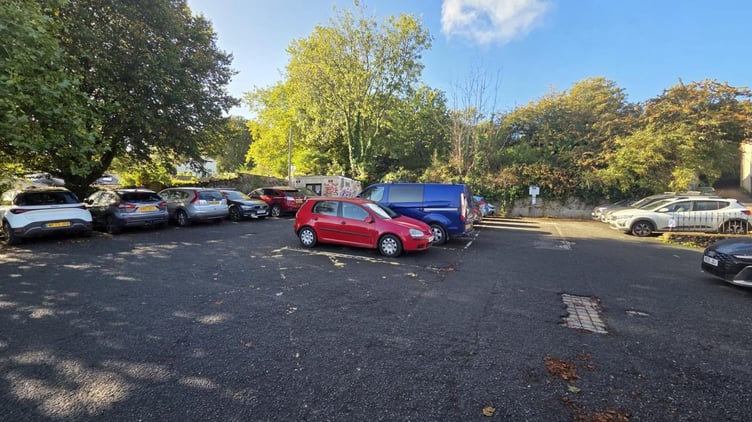 Old Market Car Park in Totnes - one of the car parks getting improvements in the coming weeks.