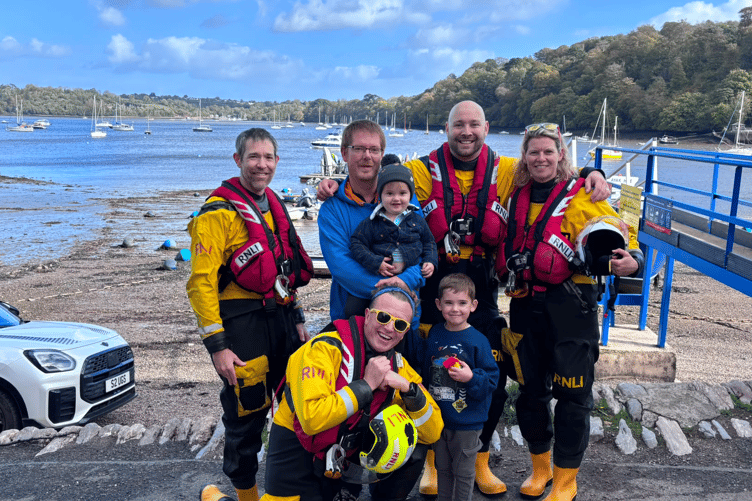 From left Chris Lee, Robin Johnson, Simon Dafforn-Jones with his sons Ollie and Freddie, Tom Shanley and Tatty Pettigrew