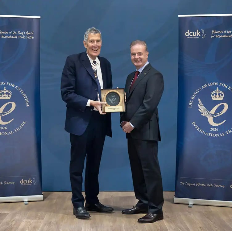 Lord-Lieutenant of Devon, David Fursdon with DCUK Owner Craig Wensley