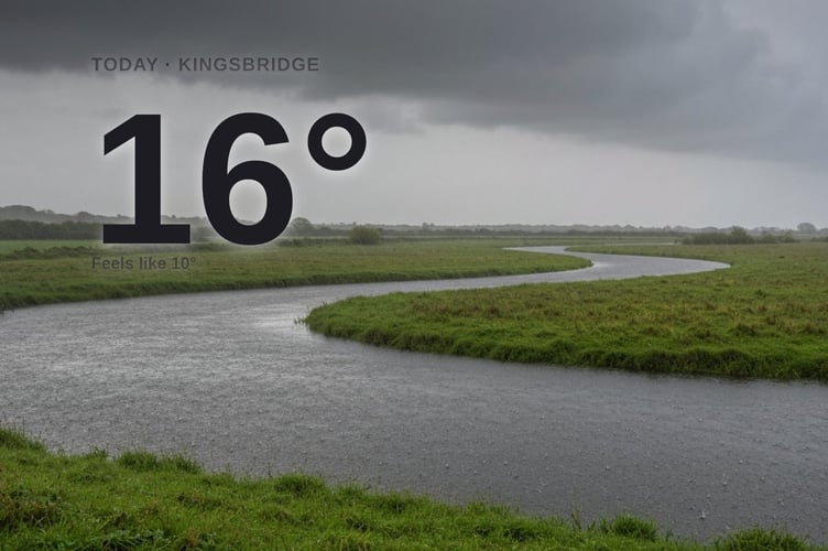 Kingsbridge weather: heavy rain Saturday with rain expected and a high of 16°C
