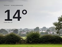 Kingsbridge: cloudy day, high of 14°C