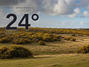 Kingsbridge: partly cloudy day, high of 24°C