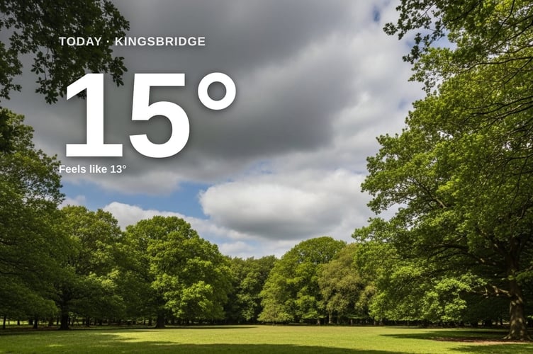 Kingsbridge weather: partly cloudy Wednesday with little chance of rain and a high of 15°C